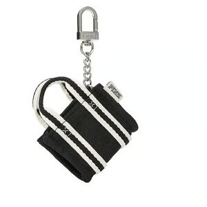 PINK Victoria's Secret Black and White Mini Tote Key Chain Charm